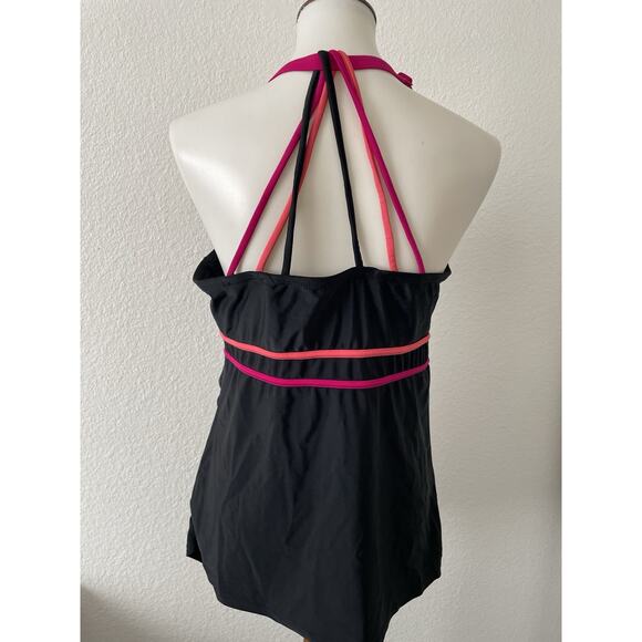 Cacique Swim Tankini Bikini Top Multicolor Color Block Swimwear - Picture 8 of 12